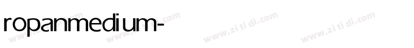 ropan medium字体转换